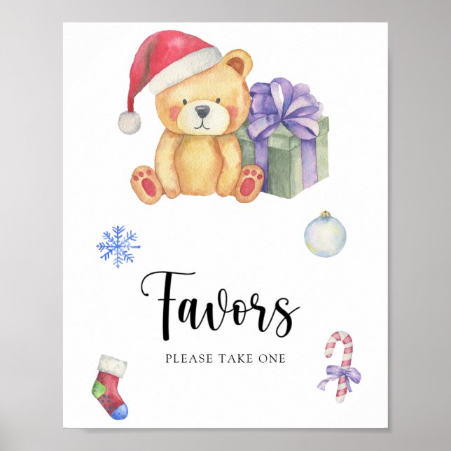 Ours en peluche d'hiver - Affiche de Favoris (Devant)