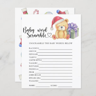 Ours en peluche d'hiver - Bébé Word Scramble Jeu