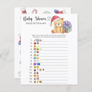 Ours en peluche d'hiver - jeu d'émoticônes