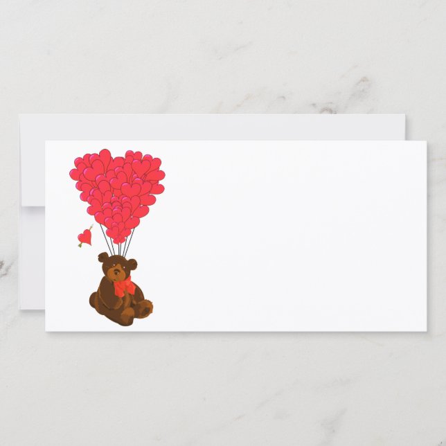 Ours en peluche et ballons cardiaques (Devant)