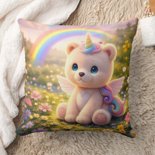 Ours en peluche licorne luxe coussin (Couverture)
