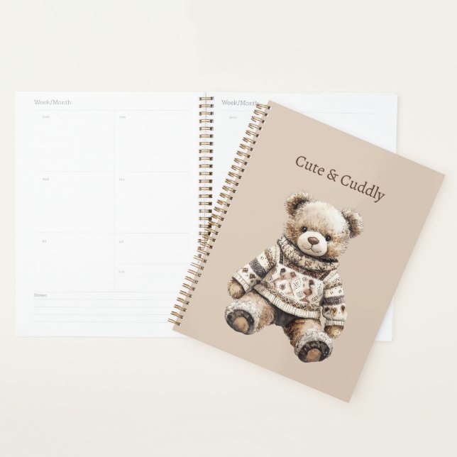 Ours en peluche mignon et câlin (Devant avec enveloppe)