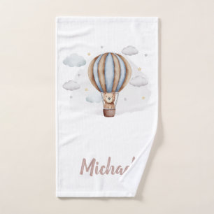 Ours en peluche montgolfière Baby Shower Nuages