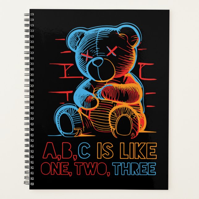 Ours en peluche Neon ABC (Devant)