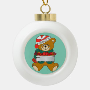 Ours en peluche ornement de Noël Globe