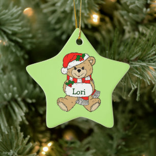 Ours en peluche Ornement de Noël personnalisé