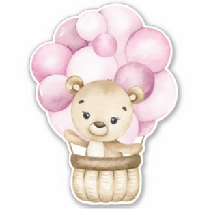 Ours en peluche Ours bébé Ours rose mignon Sticker