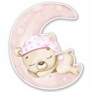 Ours en peluche Ours bébé Ours rose mignon Sticker