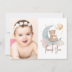 Ours en peluche personnalisé Photo Carte de remerc