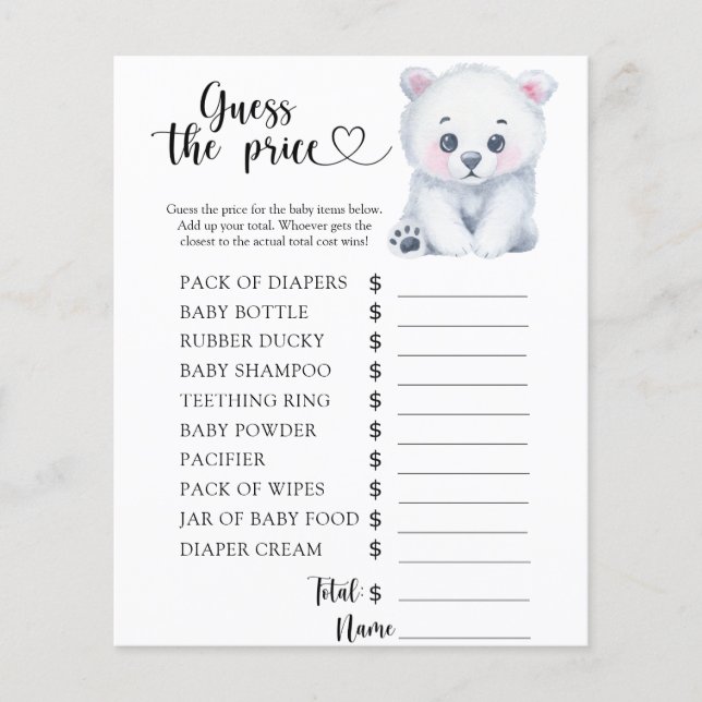 Ours en peluche polaire d'hiver - Devinez le prix  (Devant)