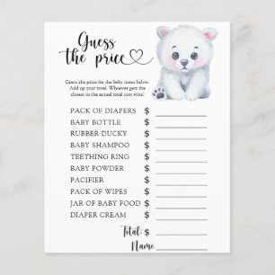 Ours en peluche polaire d'hiver - Devinez le prix!