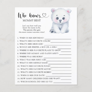 Ours en peluche polaire - Qui connaît maman mieux