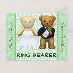 Ours en peluche porteurs d'alliances Invitation de