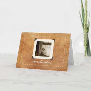Ours en peluche sur l'appui de fenêtre Carte de vœ