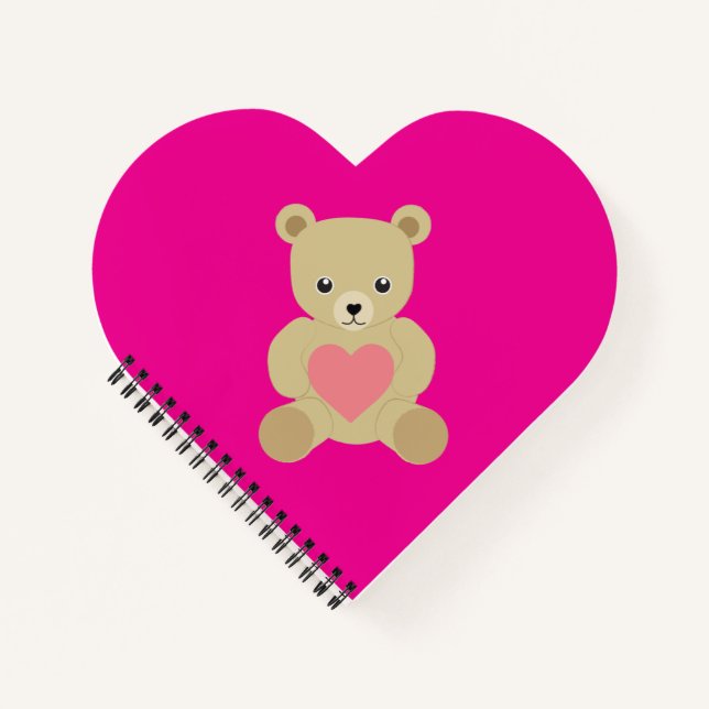 Ours en peluche traditionnel avec Carnet cardiaque (Devant)