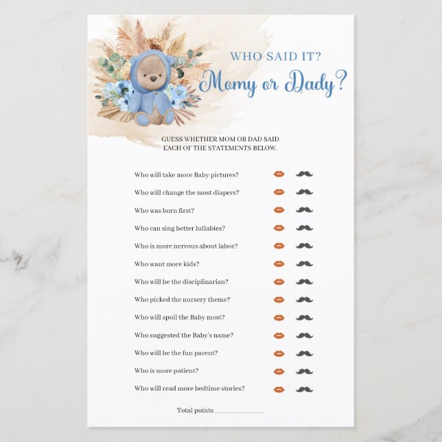 Ours en peluche tropicale pampas herbe maman ou pa (Devant)