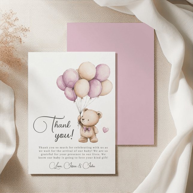 Ours en peluche Violet Violet Beige Ballons Merci (Créateur téléchargé)