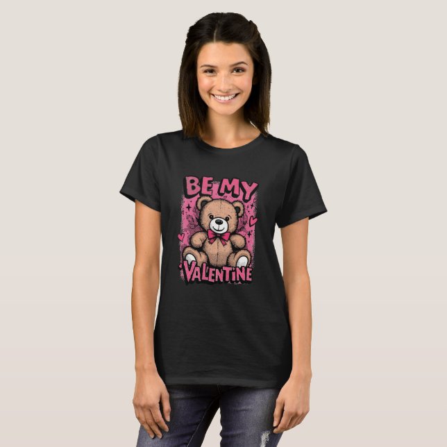 Ours en pelucheine Saint-Valentin – T-Shirt de la  (Devant entier)