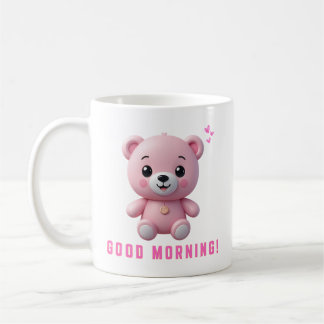 Ours En Teddy Rose Bonne Mug Matin | Cadeau mignon