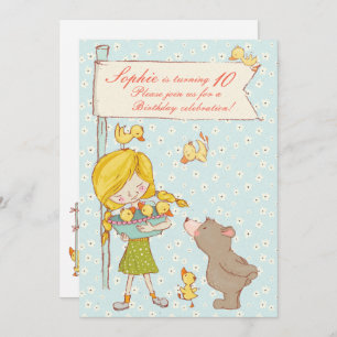 Ours et colliers Enfants Invitation Anniversaire