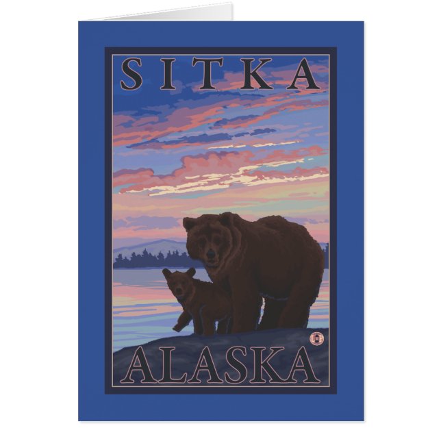 Ours et cub - Sitka, Alaska (Devant)