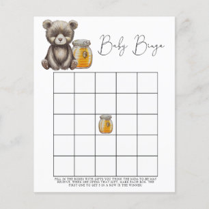 Ours et miel - Jeu de bingo pour baby shower