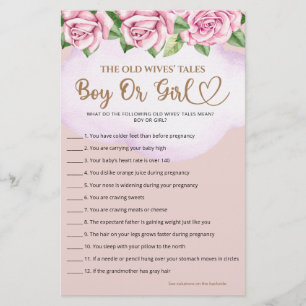 Ours fille baby shower Guess Garçon Ou Fille conte