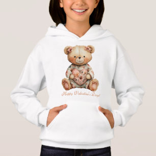 Ours Floral Vintage Avec Coeur Saint-Valentin