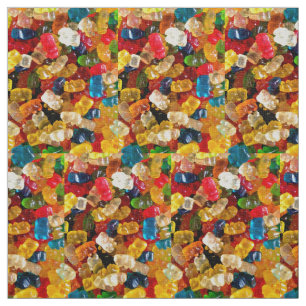 ours gommeux bonbon tissu arc-en-ciel