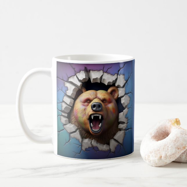 Ours Grizzli Éclater Café, Thé, Mug De cacao (Avec donut)