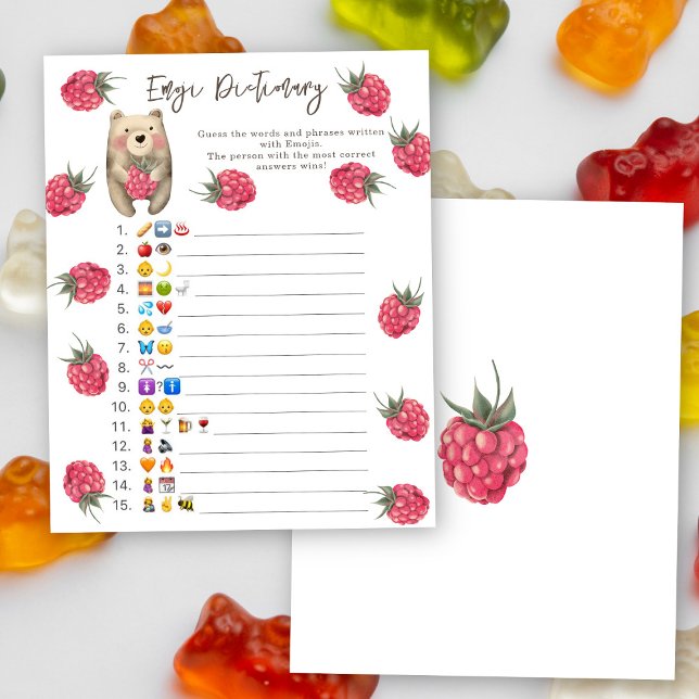 Ours - Jeu de Pictionary Emoji Baby Shower (Créateur téléchargé)