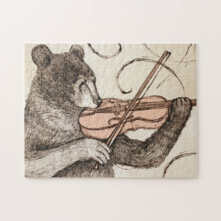 Ours Jouer Violon Jigsaw Puzzle