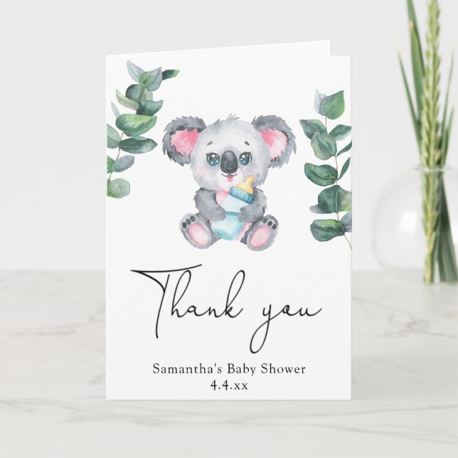 Ours koala merci baby shower (Devant)