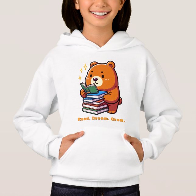 Ours lisant mignon avec des livres Kawaii (Devant)