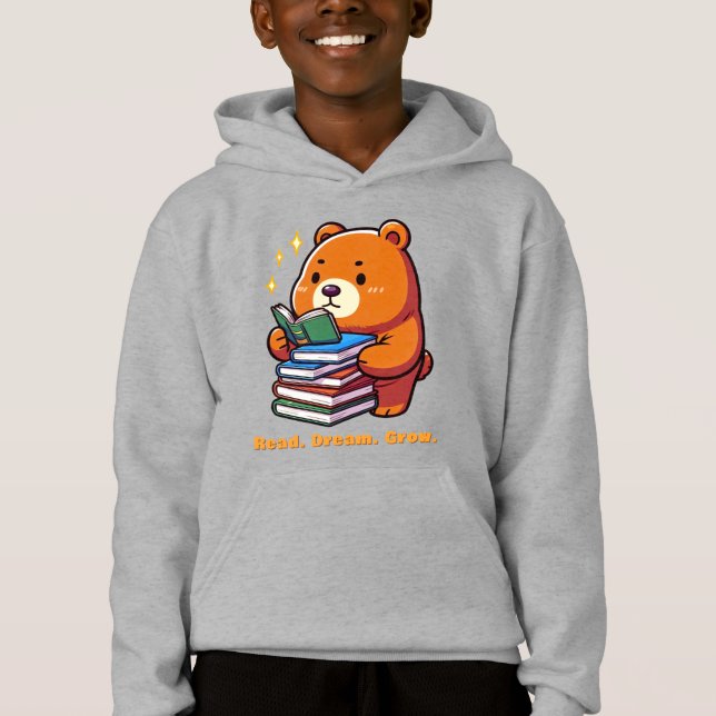 Ours lisant mignon avec livres Kawaii (Devant)