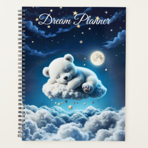Ours magique nuit onirique pastel bleu art