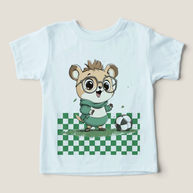 Ours mignon avec balle de football (Design Recto)