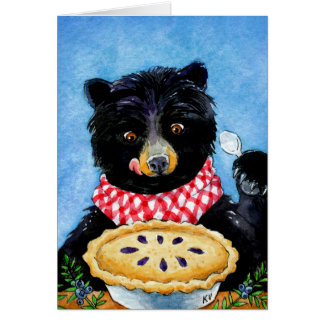 Ours mignon avec tarte, faune, chalet, animal sauv