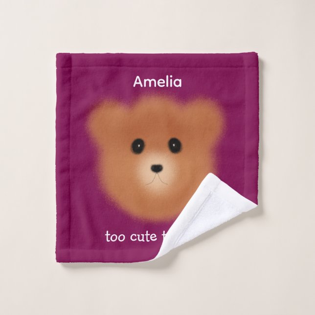 Ours mignon personnalisé (Gant de toilette)