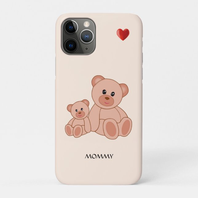 Ours mignons sur un étui iPhone Case-Mate beige cl (Dos)