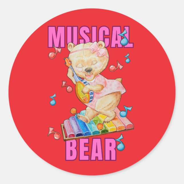 Ours Musical Autocollant (Devant)