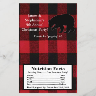 Ours Noir Plaid Rouge Plaid