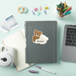 Ours personnalisé sur autocollant / étiquette de n