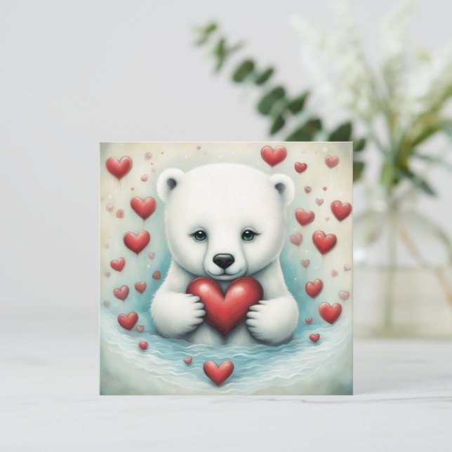 Ours polaire amour 1 (Debout devant)