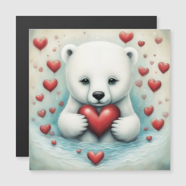 Ours polaire amour 1 (Devant / Derrière)