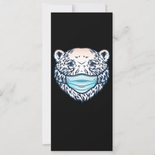 Ours polaire amusant portant un masque Amoureux de