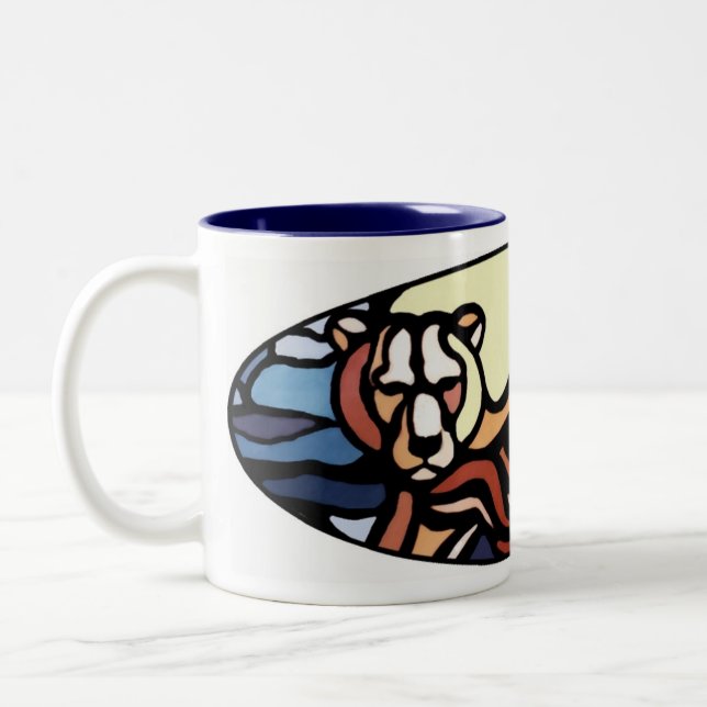 Ours polaire Art café Mug Premières nations Coupe  (Gauche)