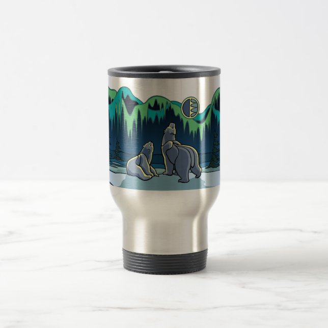 Ours Polaire Art Ours Voyage Mug Ours Polaire Coup (Centre)