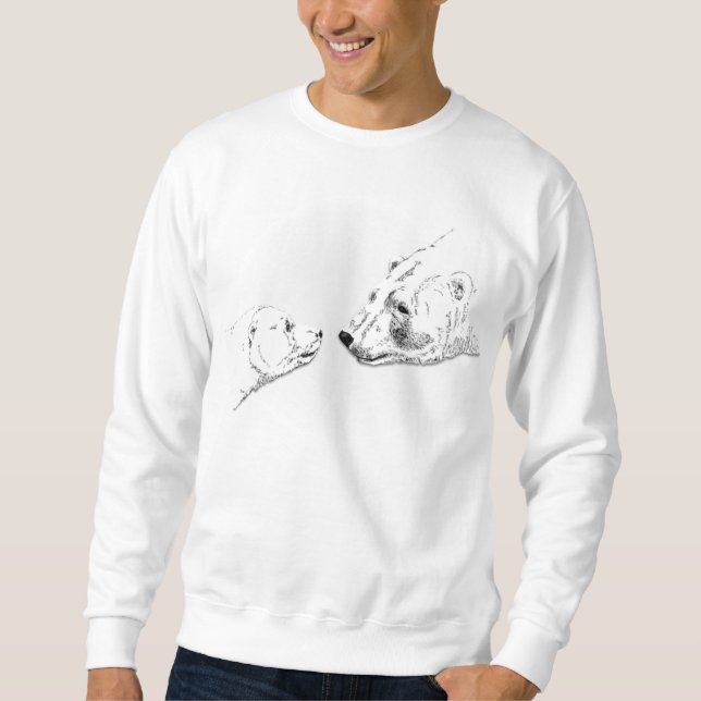 Ours polaire Art Sweatshirt mignonne Baby Ours Che (Devant)
