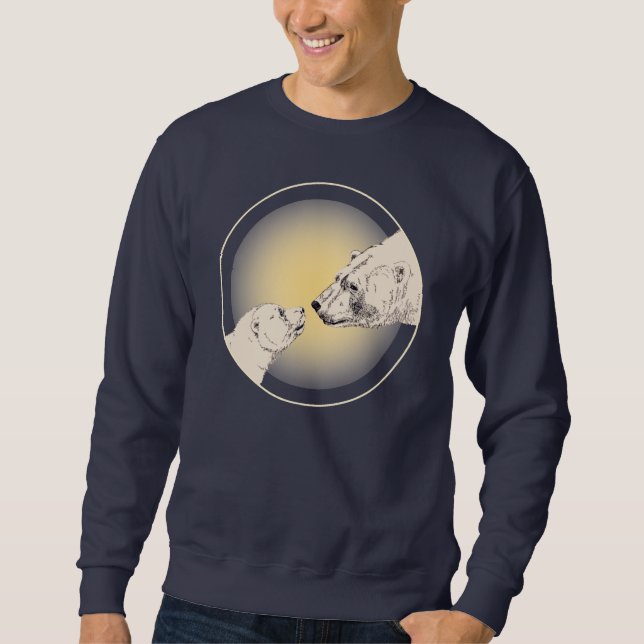 Ours polaire Art Sweatshirt mignonne Baby Ours Che (Devant)
